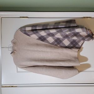 Anthropologie Pilcro Mixed Plaid Poncho